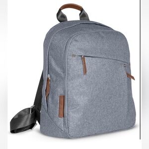 EUC Uppababy Gregory blue backpack diaper bag with attachable stroller straps